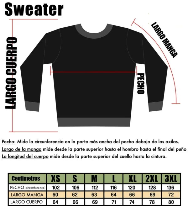 Medidas Sweater-joevolcano.cl